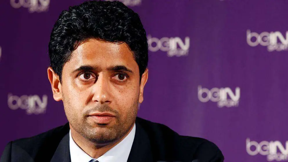 En la imagen de Reuters, Nasser Al-Khelaifi, propietario del club París St Germain y CEO de la emisora ​​de Qatar. 