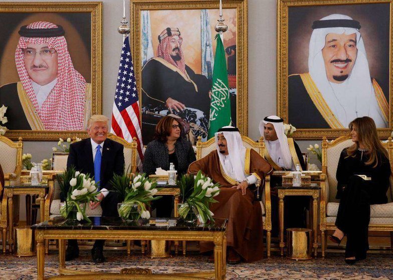 Donald Trump y el rey Salman, durante la visita del presidente de EEUU a Arabia.
