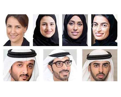 Algunos de los jóvenes ministros que se han incorporado al Gabinete de Emiratos.