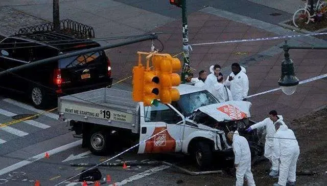 Una imagen del lugar de los hechos en Manhattan. 