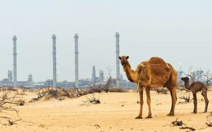Una refinería de la petrolera Saudi Aramco.