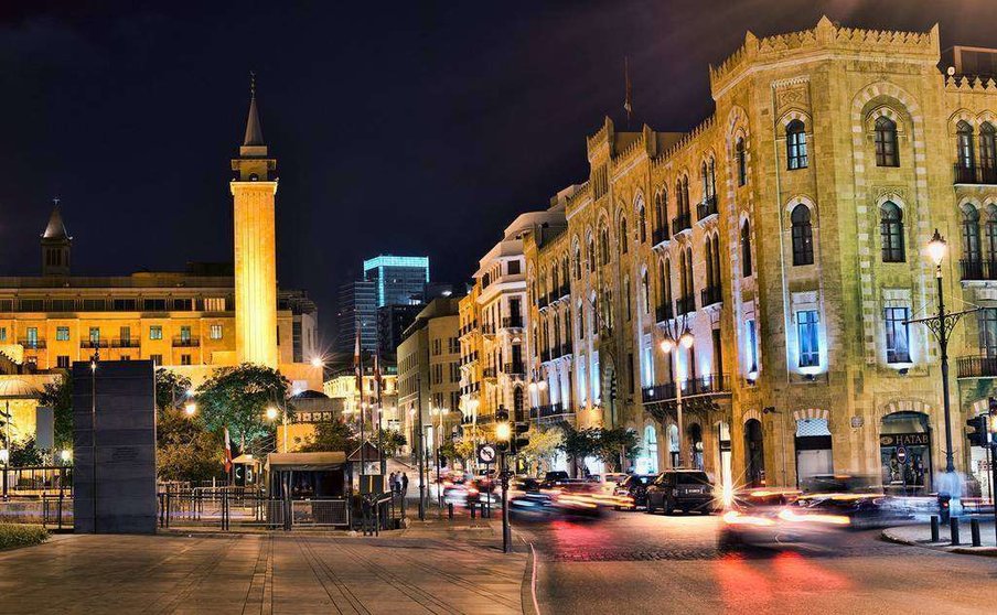 Centro de Beirut, capital de Líbano.