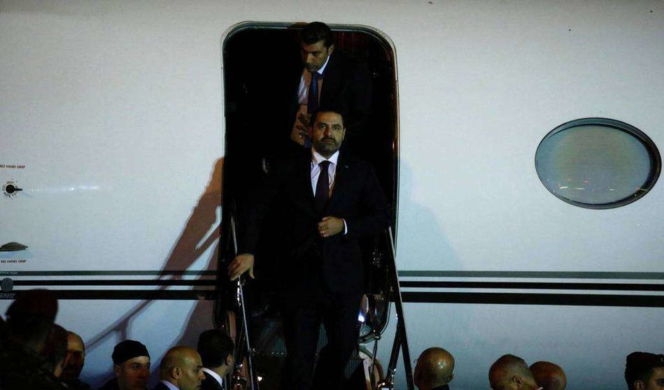 En la imagen de Reuters, el primer ministro libanés llega a Beirut.