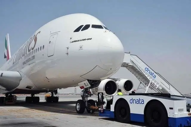 Un avión de Emirates Airlines.