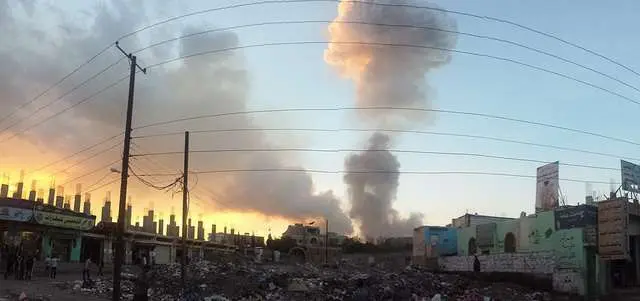 Un bombardeo en Saná. (Fuente externa)