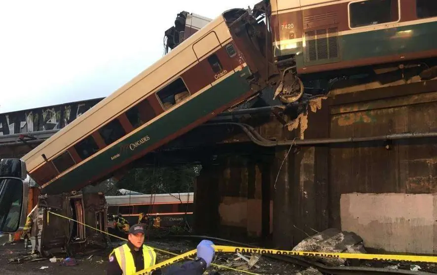 Una imagen del tren Talgo tras el siniestro.