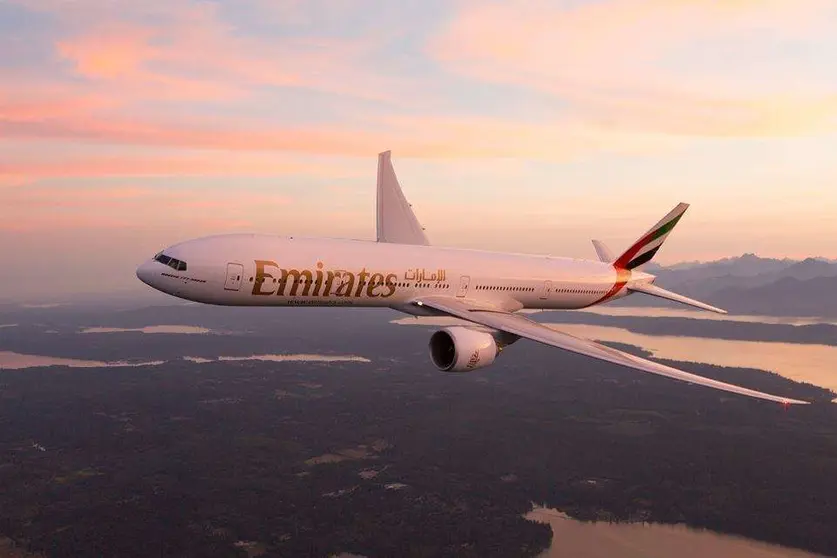 Un avión de la aerolínea Emirates Airlines. 