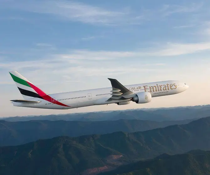 Un avión de Emirates.