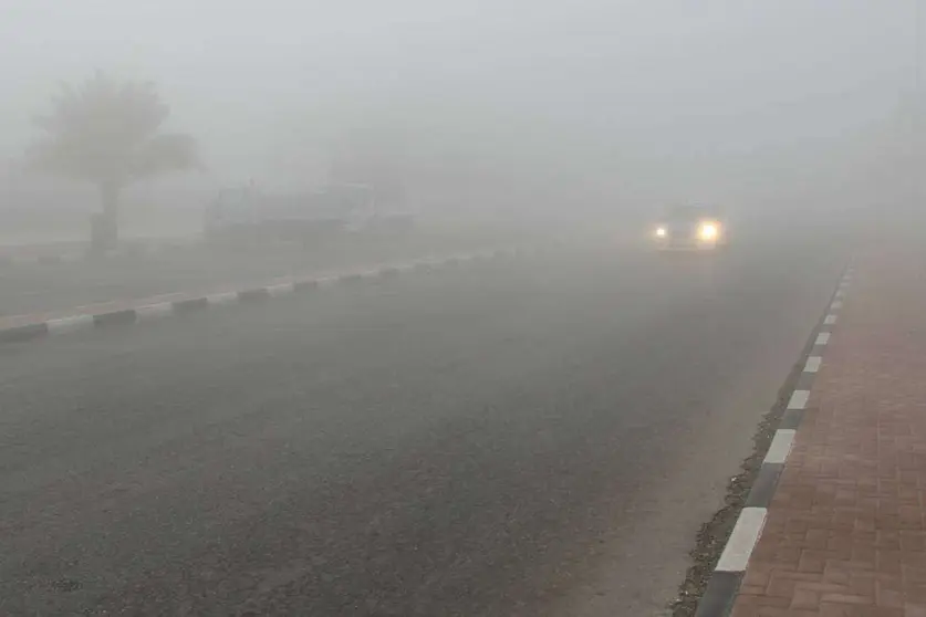 Una imagen de la niebla en La Corniche de RAK (EL CORREO).