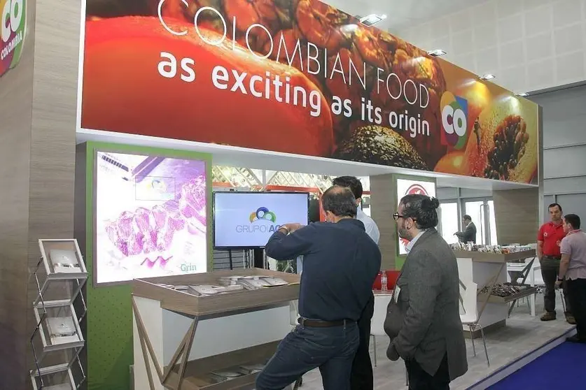 Pabellón de Colombia en Gulfood 2018. (EL CORREO)