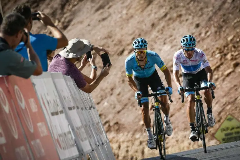 El ciclista Miguel Ángel López en Abu Dhabi.