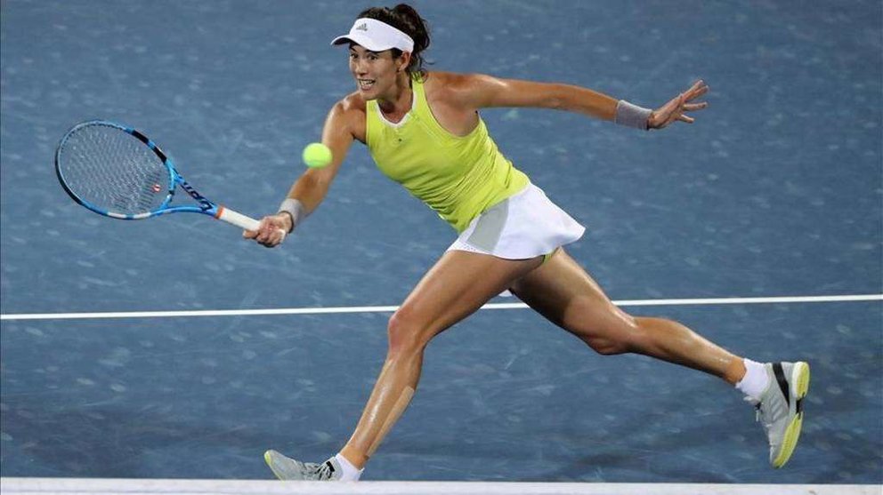 En la imagen de AFO, la tenista española en el Torneo de Dubai 2018.