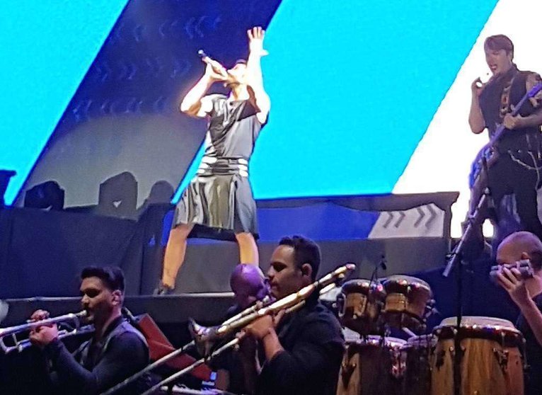 Ricky Martin durante su concierto en Dubai. (ELCORREO)