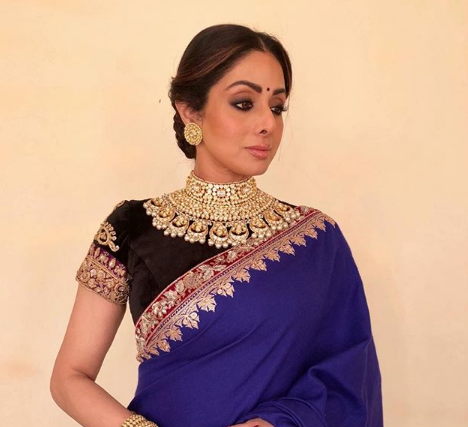 La actriz india Sridevi Kapoor en una imagen publicada en su cuenta de Instagram.