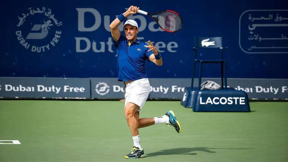 Roberto Bautista durante la segunda ronda del Dubai Duty Free. (Dubai Duty Free Tennis Championships)