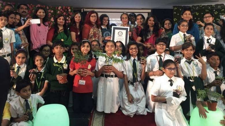 Los alumnos de Delhi Private School han colaborado para conseguir un nuevo récord mundial.