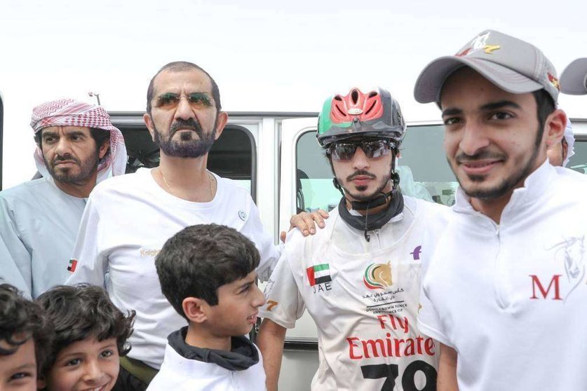 Sheikh Mohammed bin Rashid Al Maktoum asistió al Dubai Crown Prince Endurance Festival. (WAM)