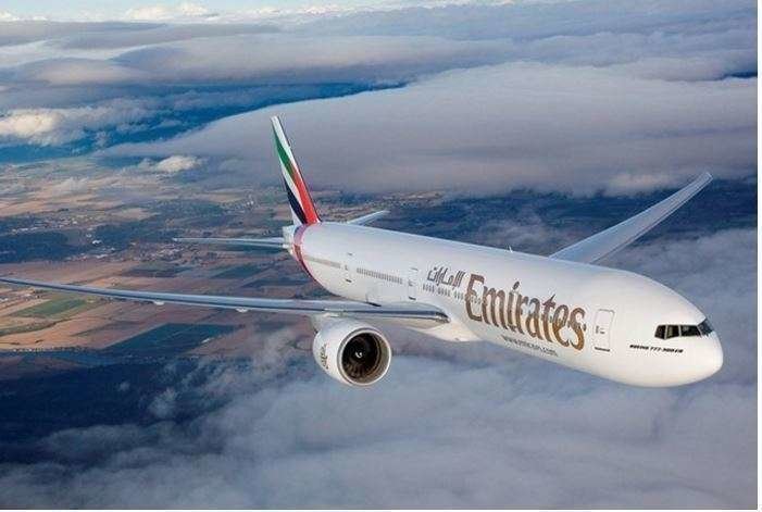 Un avión de la aerolínea Emirates Airlines. 