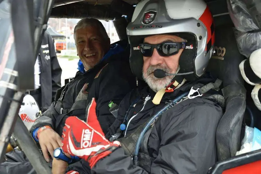 José Luis Peña y Rafael Tornabell en una de las etapas del Dakar 2018. (José Luis Peña)