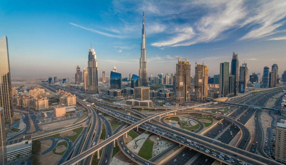 Una perspectiva del centro del emirato de Dubai.