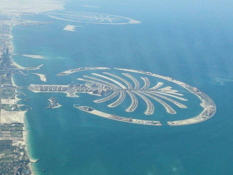 Una imagen aérea de La Palmera Jumeirah. (EL CORREO)