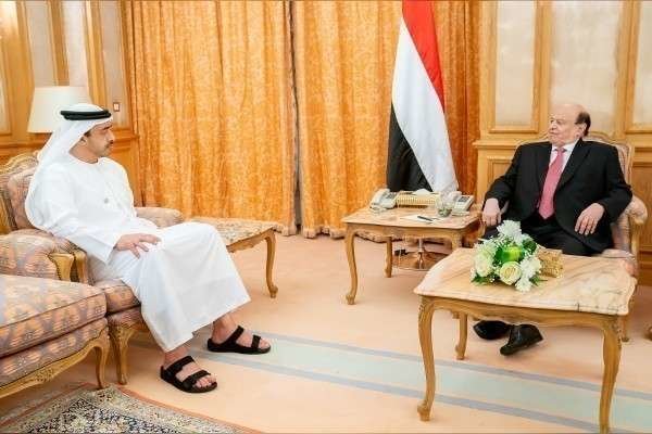 El presidente de Yemen y el ministro de Exteriores de EAU.