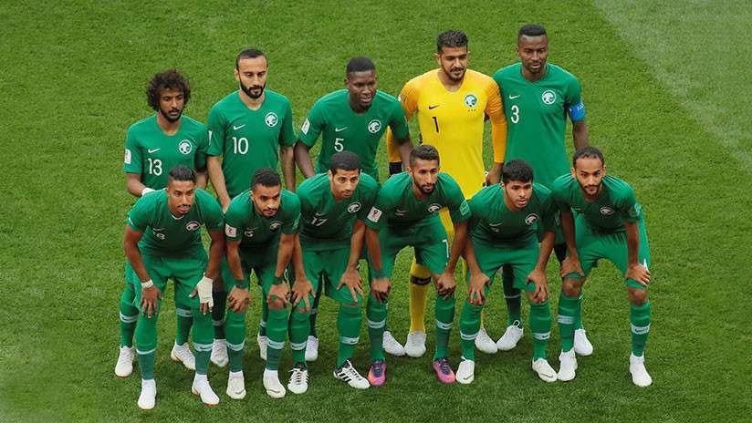 En la imagen de Reuters, la selección de Arabia Saudita que disputó el partido inaugural en Rusia 2018.