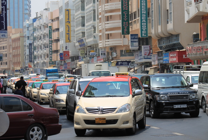 Una imagen de taxis en Dubai. (EL CORREO)