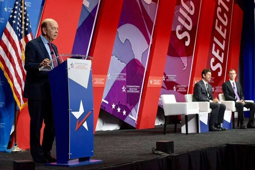 El secretario de Comercio de EEUU, Wilbur Ross, interviene durante Select Usa Summit.