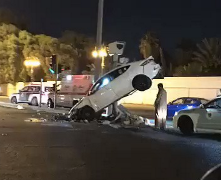 Imagen del coche tras el accidente. (Pantallazo)