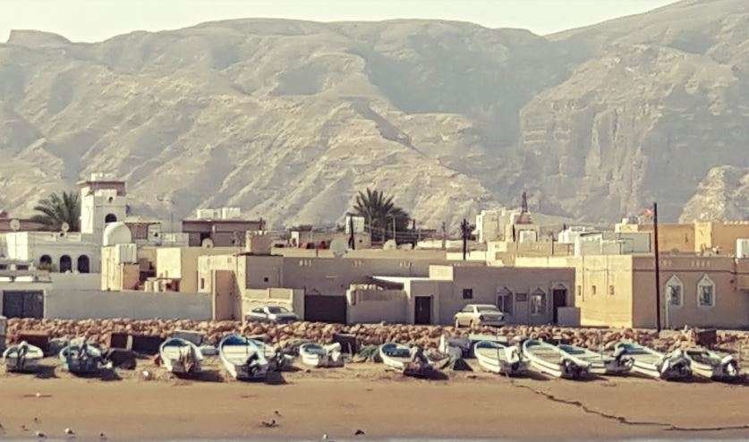 Ciudad de Quriyat, en la frontera de Omán con EAU.