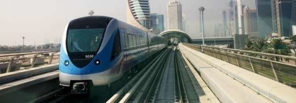 Una imagen del Metro de Dubai.