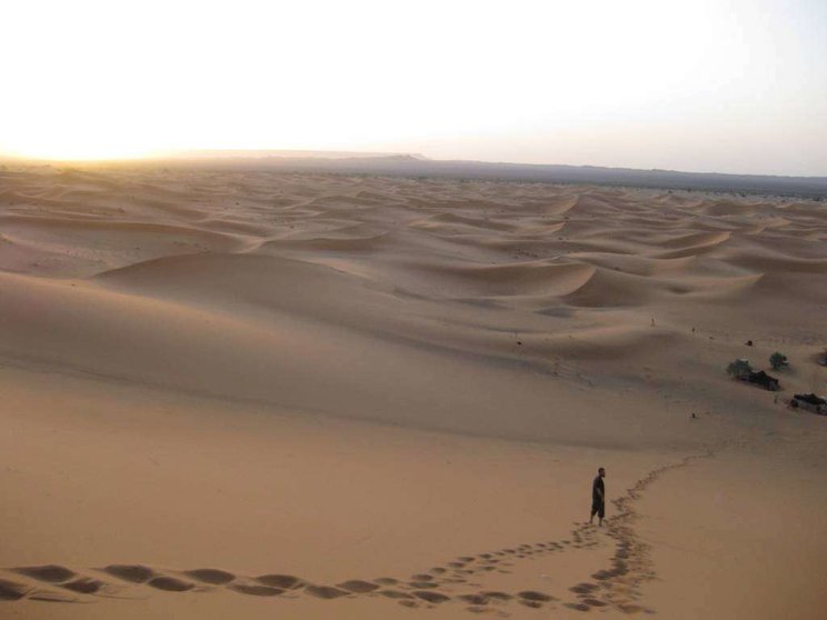 Una imagen del desierto de Abu Dhabi.