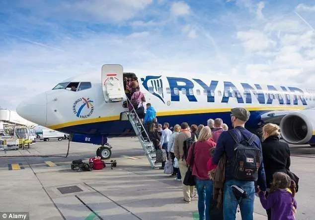 Un avión de Ryanair.