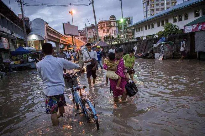 Las lluvias han provocado inundaciones en Kerala.