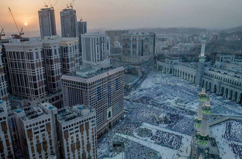La Gran Mezquita de La Meca en Arabia Saudita.