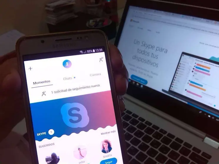 La aplicación Skype. (EL CORREO)
