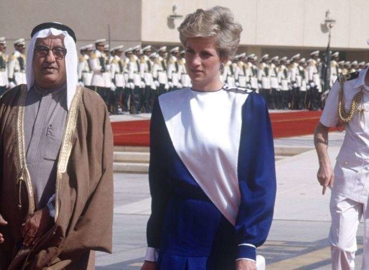La princesa Diana durante su visita a Arabia Saudita en 1986.