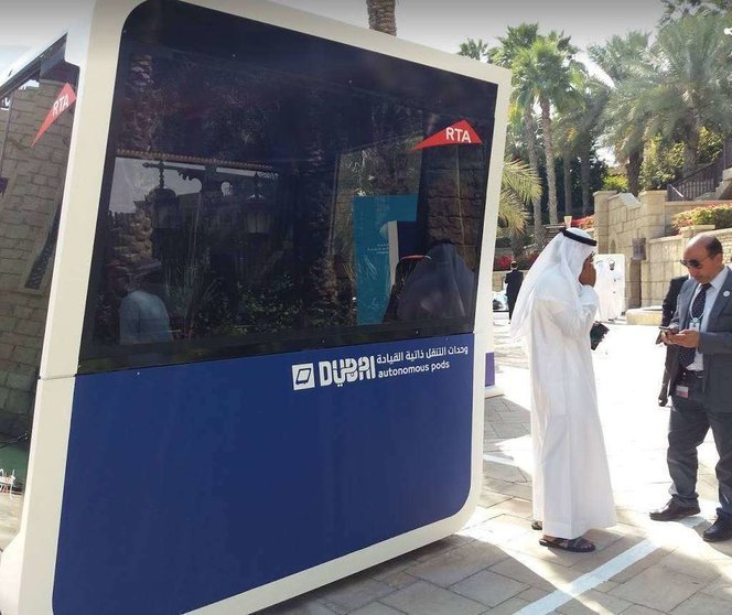 El vehículo sin conductor de la RTA de Dubai. (EL CORREO)