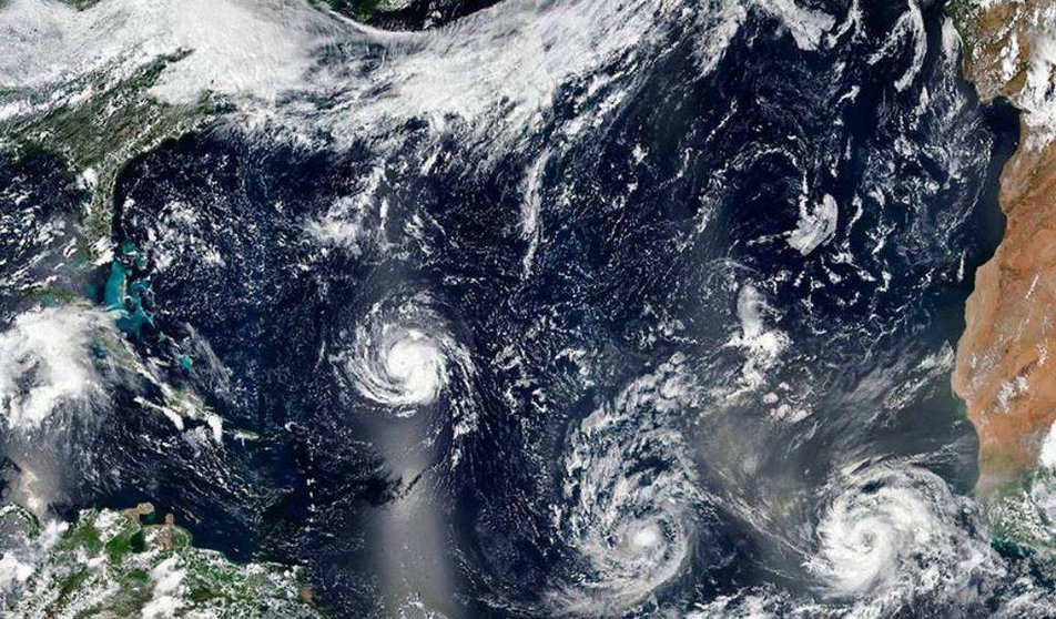 Una imagen de satélite de EFE, del huracán Florence.