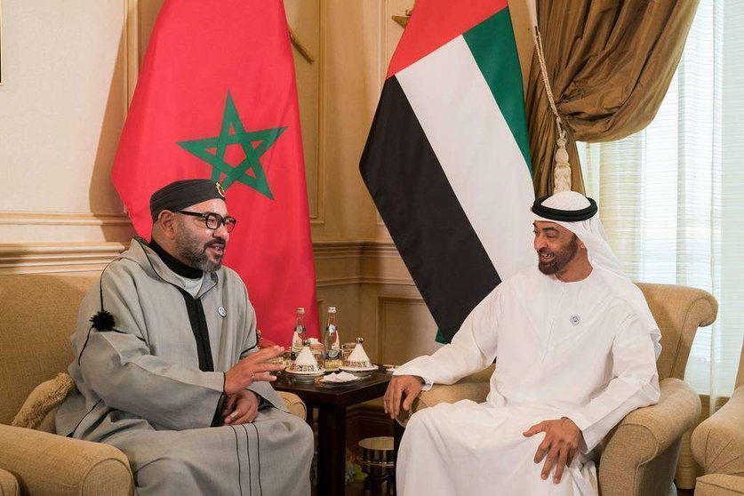 El príncipe heredero de Abu Dhabi y el rey de Marruecos.