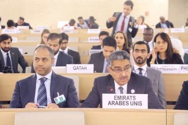 La delegación de EAU en el Consejo de Derechos Humanos de la ONU.
