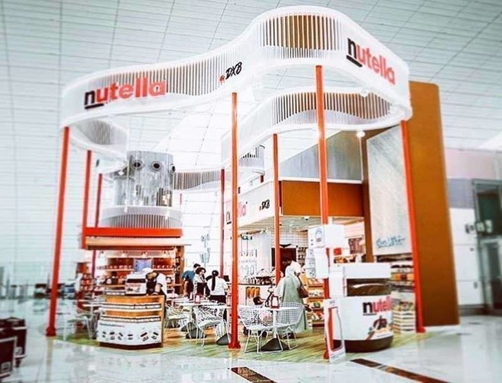 Café Nutella en Aeropuerto de Dubai.