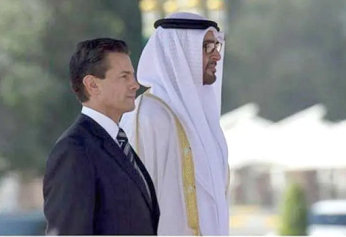 El presidente de México y el príncipe heredero de Abu Dhabi en Al Mushrif Palace.