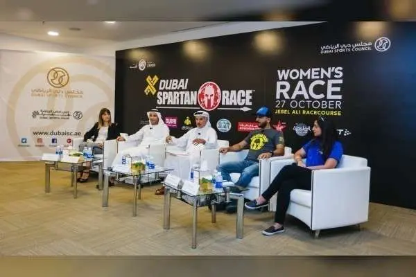 Un momento de la presentación de la XDubai Spartan Women's Race.