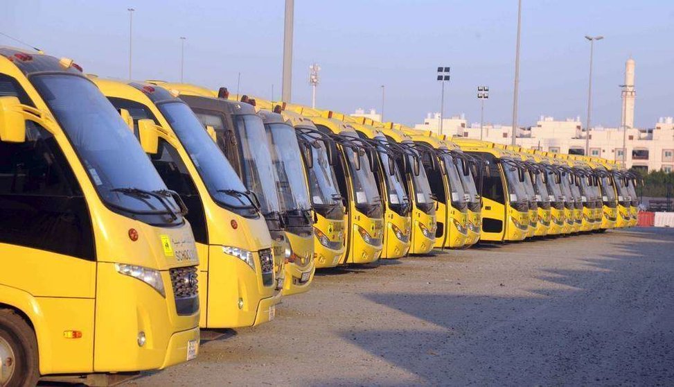 Autobuses escolares en EAU. (RTA)