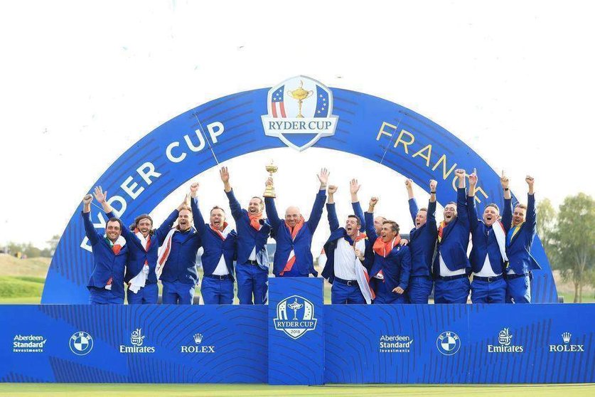 El equipo de Europa ganador de la Ryder Cup de golf. (Getty Images)