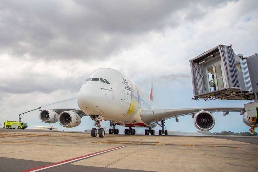 Un avión de Emirates en Ghana.