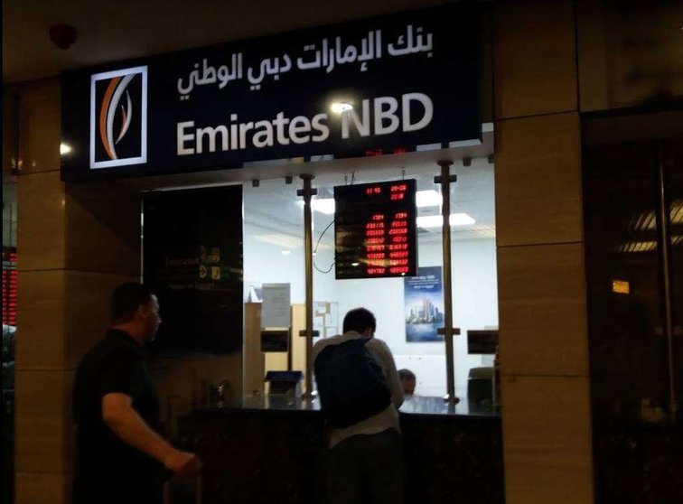 Una sucursal del Banco de Dubai Emirates NBD en El Cairo.