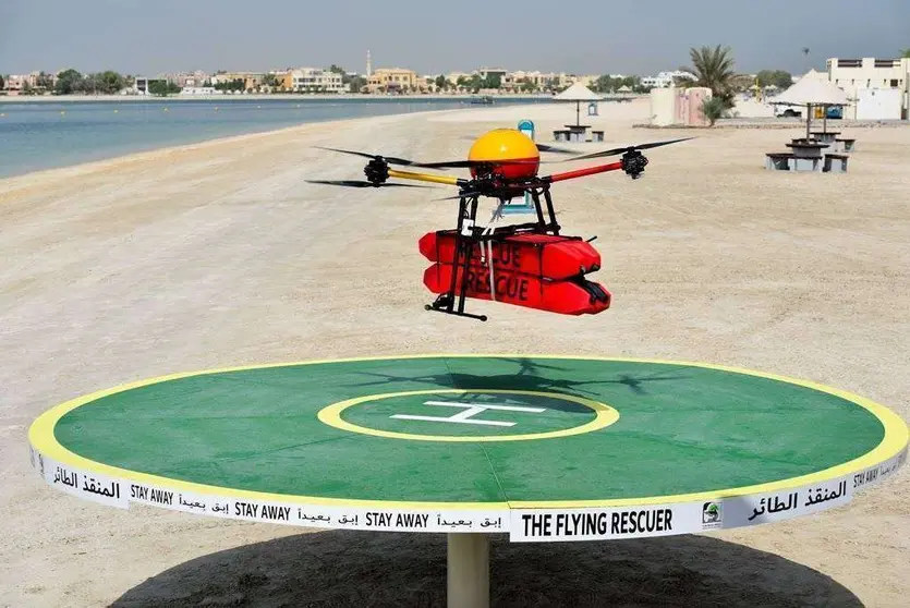 El nuevo dron de rescate de la Municipalidad de Dubai.